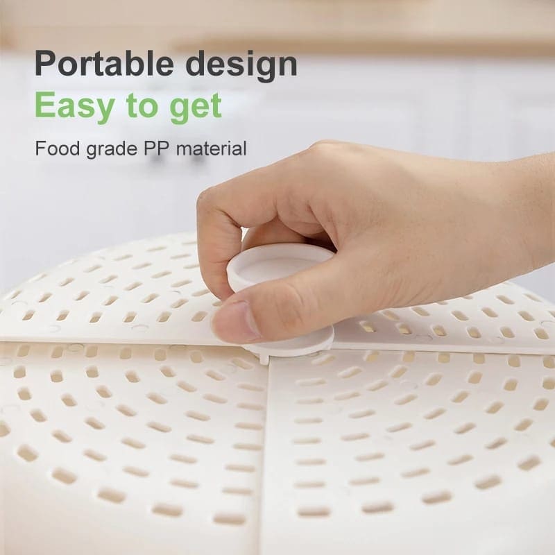 Foldable Food Cover, Anti-mosquito Plastic Breathable Dining Table Lids, Anti-fly Dustproof Vegetable Cover, Kitchen Specialty Tool Foldable Food Cover, Anti-mosquito Plastic Breathable Dining Table Lids, Anti-fly Dustproof Vegetable Cover, Kitchen Specialty Tool